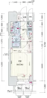 プレサンス丸の内アデル【7階】の間取り