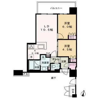 ザ・ファインタワー梅田豊崎【41階】の間取り