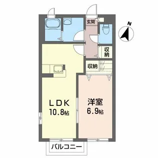 セゾン・メルベイユ【2階】の間取り