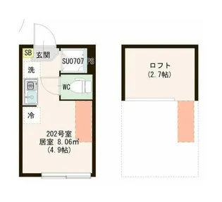 シースカイ平井【2階】の間取り