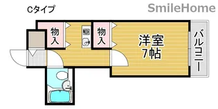 明星館【8階】の間取り