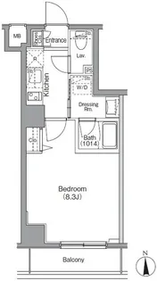 ボアビスタ門前仲町【10階】の間取り