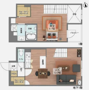 東京都新宿区戸山1【マンション】の間取り