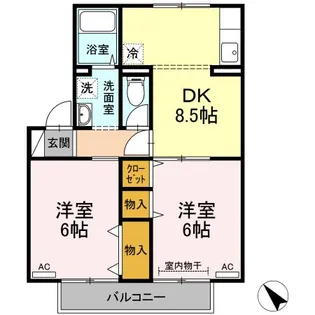 ヴェルドミール【2階】の間取り