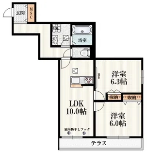 東京都小平市小川町1【マンション】の間取り