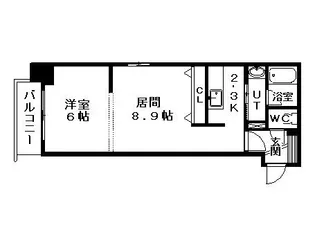 デルソール南6条【6階】の間取り