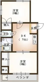 第二内田コーポ【2階】の間取り