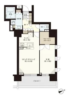 東京都港区六本木3【マンション】の間取り