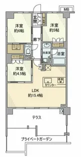 ヴェレーナシティ パレ・ド・マジェステ【3階】の間取り