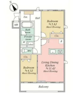 埼玉県上尾市川1【アパート】の間取り