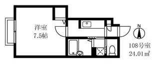 1Kの間取り画像