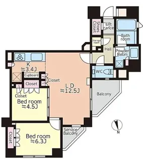 東京都渋谷区代官山町【マンション】の間取り