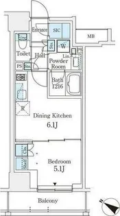 東京都北区中里1【マンション】の間取り