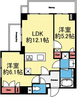 ディームス横濱神之木台【4階】の間取り