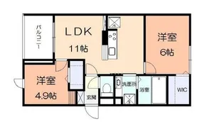 サンパティーク矢部【3階】の間取り