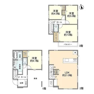 埼玉県川口市大字辻【一戸建】の間取り
