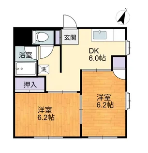 コーポ富士【1階】の間取り