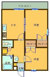 パレスコートII【2階】の間取り