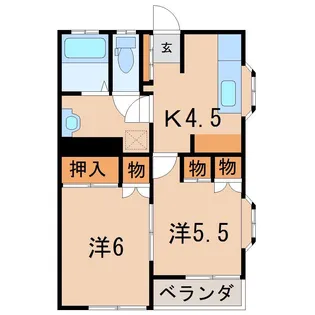 コウワハイツ【1階】の間取り