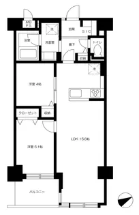 ステーションプラザ立会川【2階】の間取り
