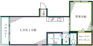 東京都中野区若宮3【マンション】の間取り
