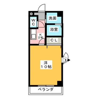 メゾンベルフルール【1階】の間取り
