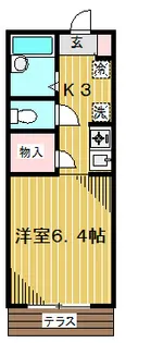 川口ハイツ【1階】の間取り