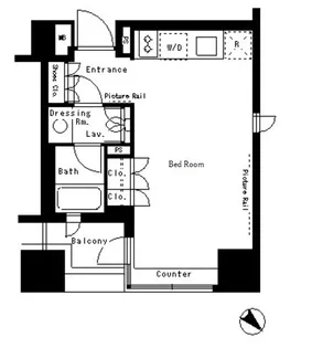 パークアクシス溜池山王【6階】の間取り