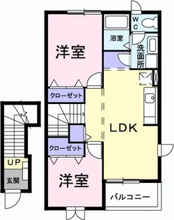 茨城県那珂市菅谷【アパート】の間取り