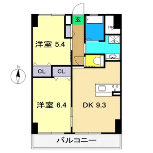 みつばちレジデンス【7階】の間取り