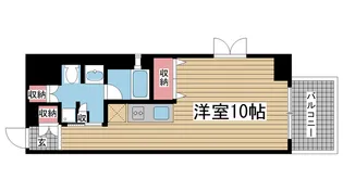 レジディア神戸磯上【3階】の間取り