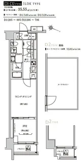 Weave Base -Itabashi Honcho 板橋本町【8階】の間取り