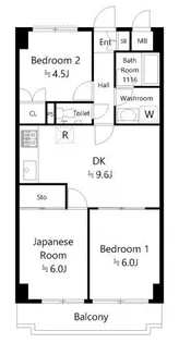 スカイパレス東戸塚【2階】の間取り