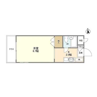 立花ハイツ【1階】の間取り