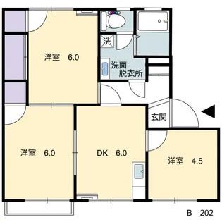 グリーンパレス貴志 B棟【2階】の間取り