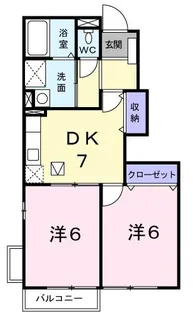 グレイス・ベルC【1階】の間取り