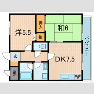 ハイツグレーシア 犬猫可【4階】の間取り