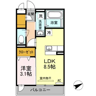 D room Labo【2階】の間取り