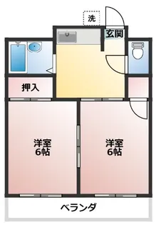 マンション三鈴【1階】の間取り