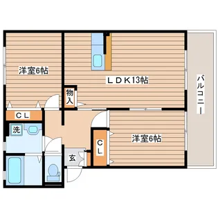 メゾンソレイユ【2階】の間取り