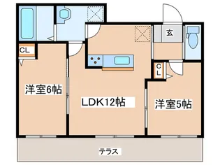 スリーウッド南湖【2階】の間取り