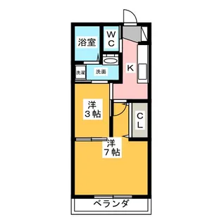 ヒルズコート平松【2階】の間取り