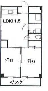 岡村ビル【3階】の間取り