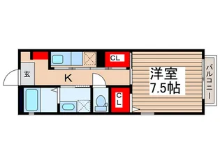 ノースポールB【1階】の間取り