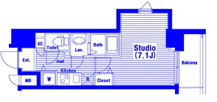 グランド・ガーラ横濱山下町【7階】の間取り