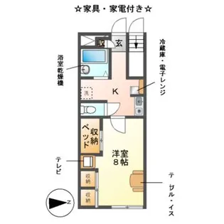 レオパレスTOKI【1階】の間取り