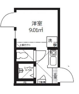QUQURI KOENJI【2階】の間取り