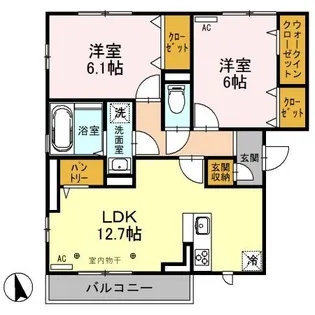 アリエッタK【3階】の間取り