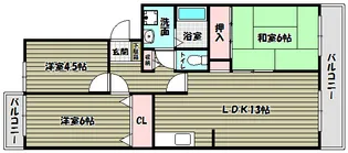ユージィーコート巽【4階】の間取り
