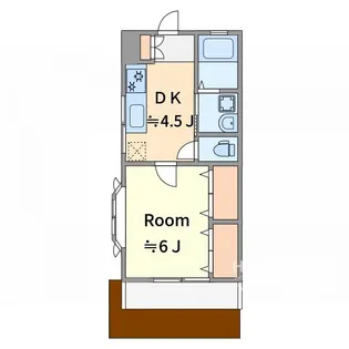 スカイコーポ【1階】の間取り